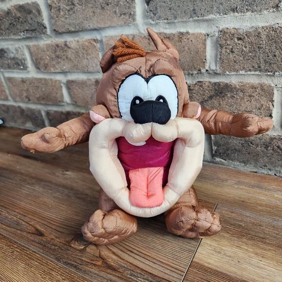 Looney Tunes Loveables Baby Taz Plush Vintage 90s - Picture 1 of 4